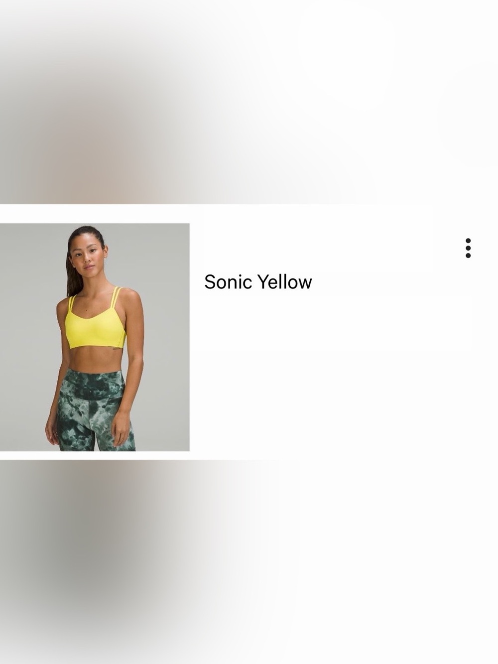 Lululemon LIKE A CLOUD bra; Sonic Yellow - size 6